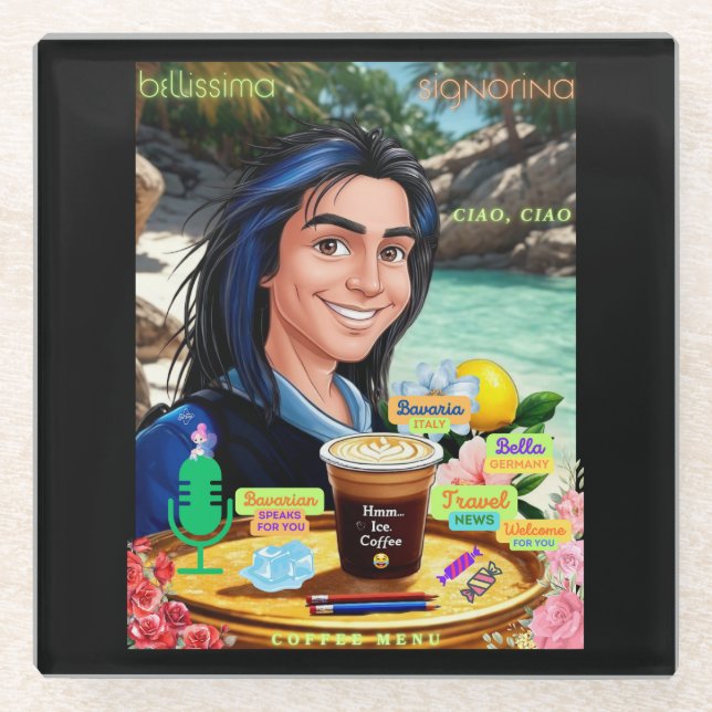 Belissima. Glasuntersetzer (Vorderseite)