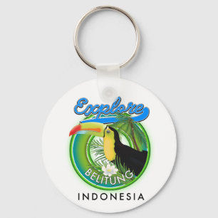 Belitung Indonesien - Reiselogo Schlüsselanhänger