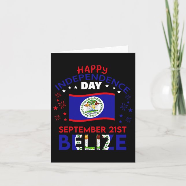 Belize 43. Unabhängigkeitstag Belize Belize Pride  Karte (Vorderseite)