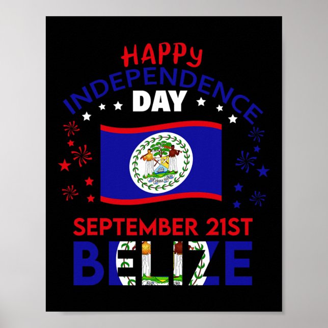 Belize 43. Unabhängigkeitstag Belize Belize Pride  Poster (Vorne)