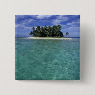 Belize, Barrier Reef, unbenannte Insel oder Cay. Button