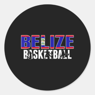 Belize Baseball-Fans Jersey Belizeanische Flagge S Runder Aufkleber