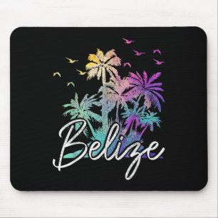 Belize Beach Vintag Palm Tree Urlaub Mousepad