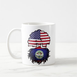 Belize Belizean American USA Tree Roots Flag Kaffeetasse