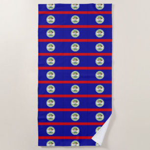 Belize Belizean Flag Beach Towel Strandtuch