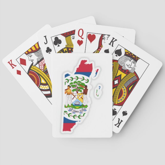 Belize Belizean Flag Coat of Arms Playing Cards Spielkarten (Rückseite)