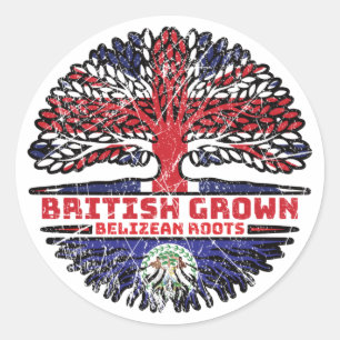 Belize Belizean UK Vereinigtes Königreich British Runder Aufkleber