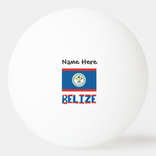 Belize Belizeanische Flagge Personalisiert  Tischtennisball