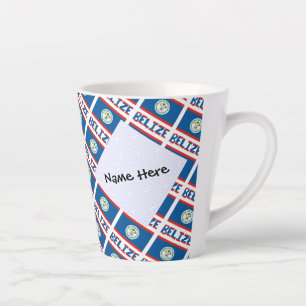 Belize Belizianische Flagge Kacheln Personalisiert Milchtasse