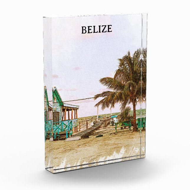 Belize Caribbean Beach Landschaft Fotoblock (Links)