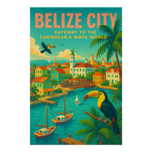 BELIZE CITY — TOR ZUM KARIBIKMEER POSTER