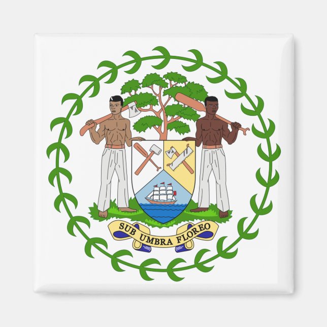 Belize-Emblem Magnet (Vorne)