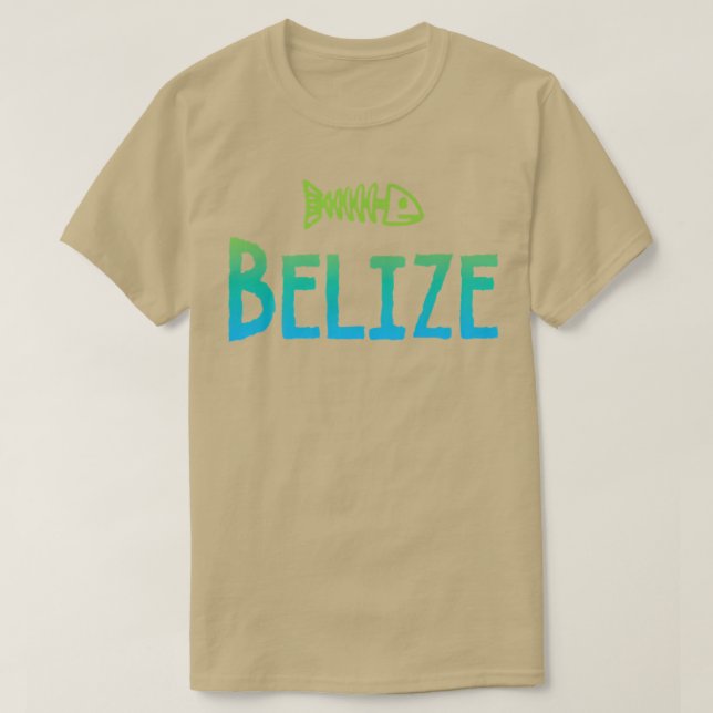 Belize Fish Skeleton Diving Design  T-Shirt (Design vorne)