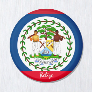 Belize Flag & Amerika - Reise-/Sportfans Magnet