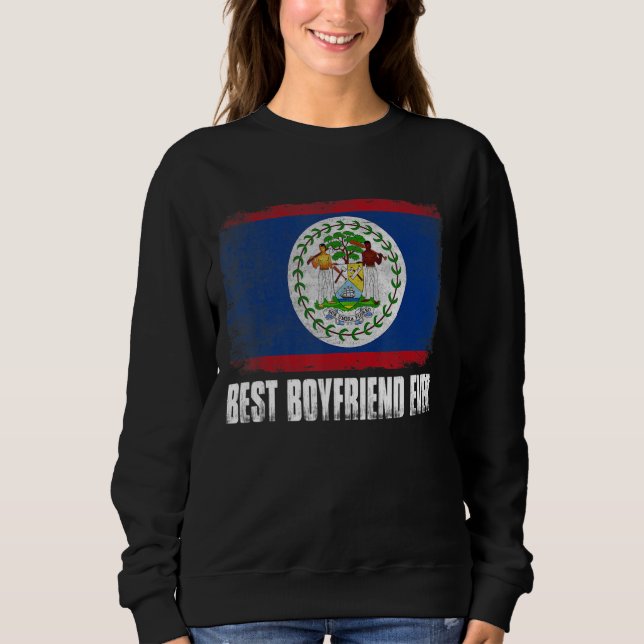 Belize Flag Bester Freund je Patriot Sweatshirt (Vorderseite)