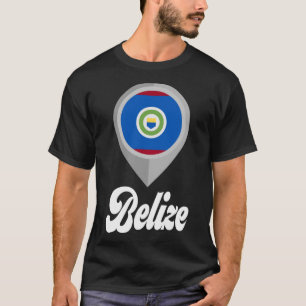 Belize Flag Button I Liebe Belize Travel T-Shirt