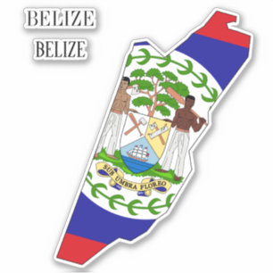Belize Flag Charming Patriotic Aufkleber