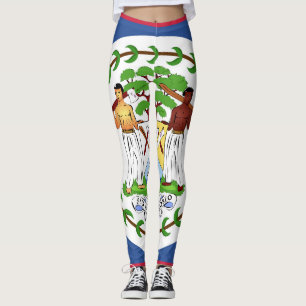Belize Flag Emblem Leggings