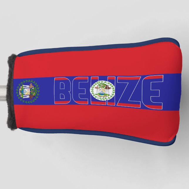 Belize Flag Gorgetic Patriotic Golf Headcover (Vorderseite)