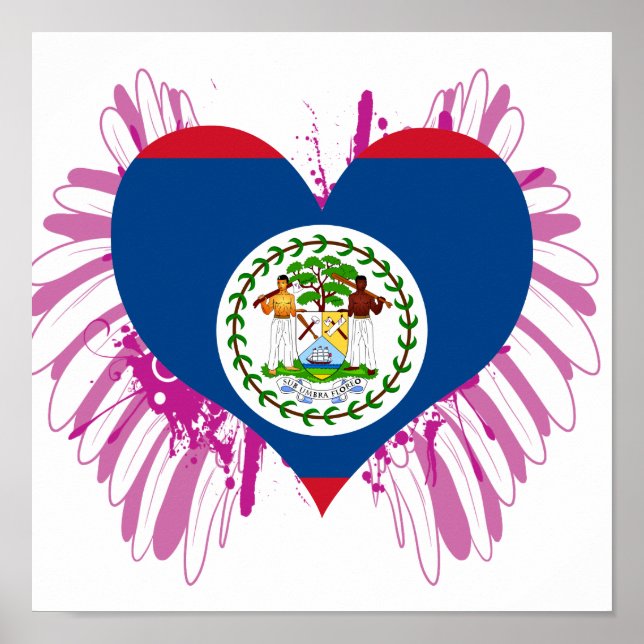 Belize Flag kaufen Poster (Vorne)