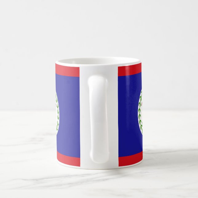 Belize Flag Keramik Tasse (Henkel)