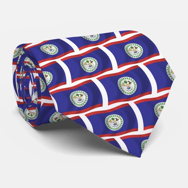 Belize Flag Krawatte (Gerollt)