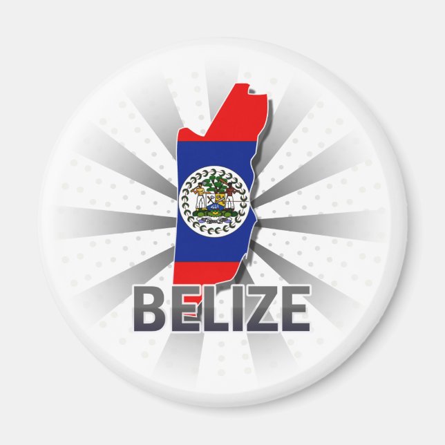Belize Flag Map 2.0 Magnet (Vorne)