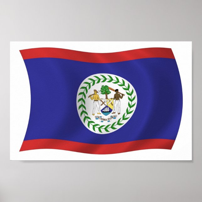 Belize Flag Poster Print (Vorne)