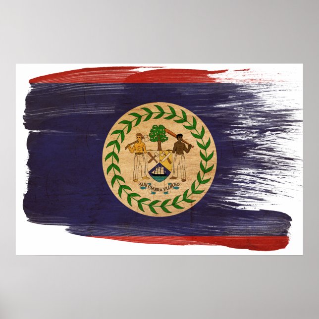 Belize Flag Posters Poster (Vorne)