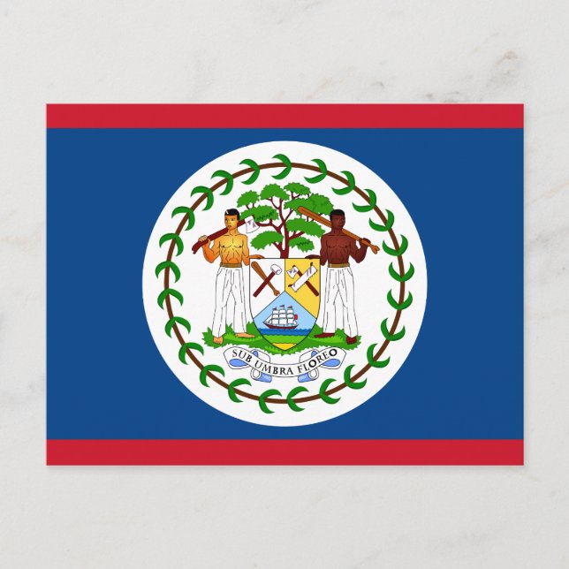 Belize Flag Postkarte (Vorderseite)