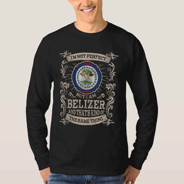 Belize Flag Proud Belizeans Men & Women 2 T-Shirt (Vorderseite)