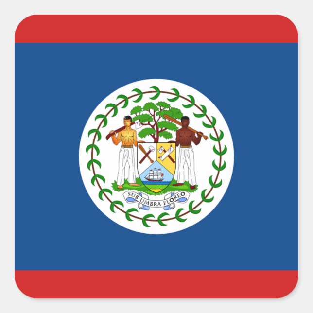 Belize Flag Sticker (Vorderseite)