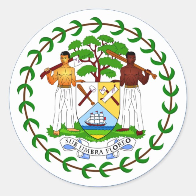 Belize Flag Sticker (Vorderseite)