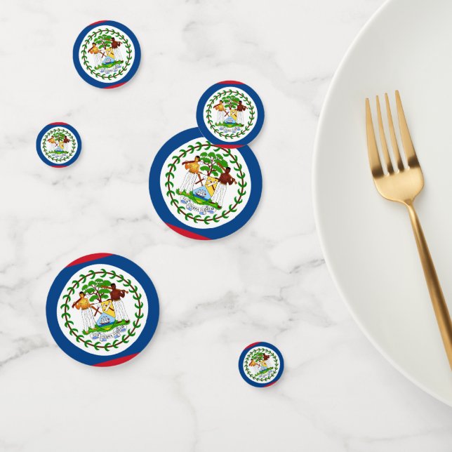 Belize Flag Table Confetti Konfetti (Gruppe)
