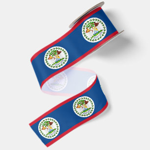 Belize-Flagge Band, Belize Patrioten / Sport Satinband