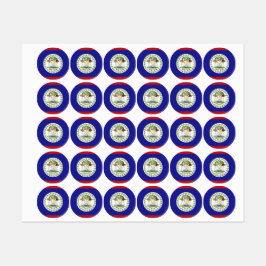 Belize-Flagge Etiketten