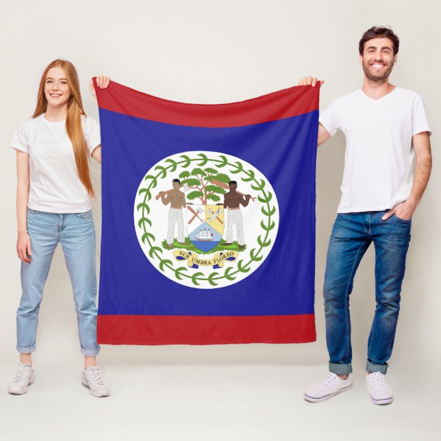 Belize-Flagge Fleecedecke (Beispiel)