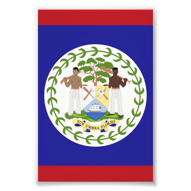 Belize-Flagge Fotodruck (Vorne)