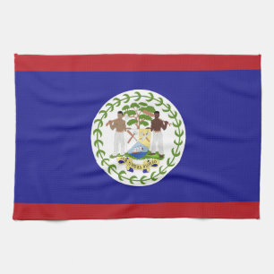 Belize-Flagge Geschirrtuch