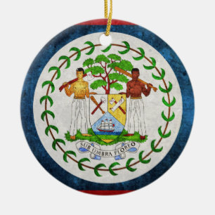 Belize-Flagge Keramik Ornament