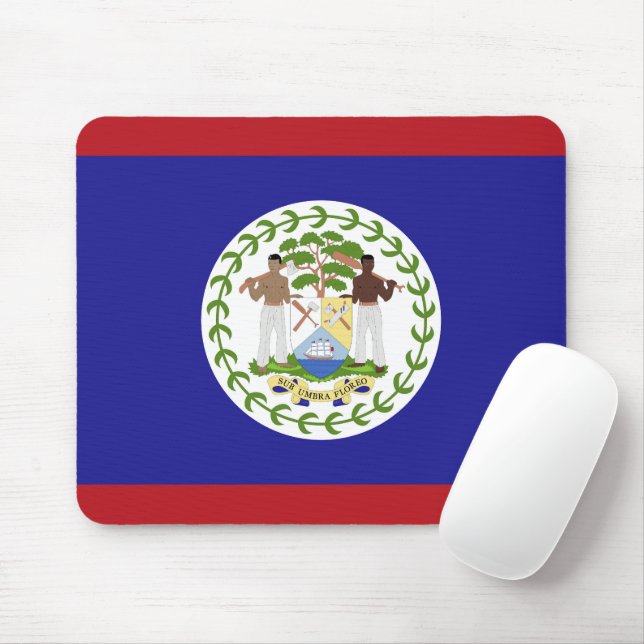 Belize-Flagge Mousepad (Mit Mouse)