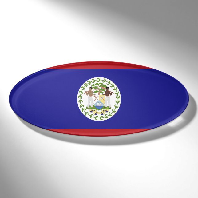 Belize-Flagge Namenschild (Vorderseite)