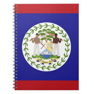 Belize-Flagge Notizblock
