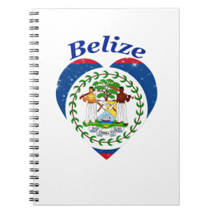 Belize-Flagge Notizblock