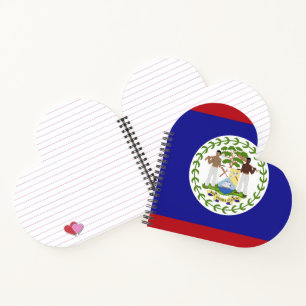 Belize-Flagge Notizbuch