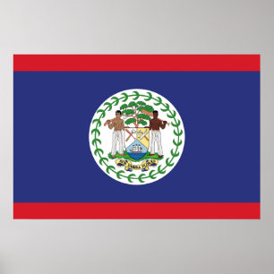 Belize-Flagge Poster