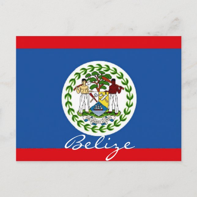 Belize-Flagge Postkarte (Vorderseite)