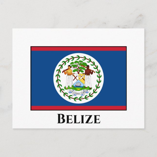 Belize-Flagge Postkarte (Vorderseite)