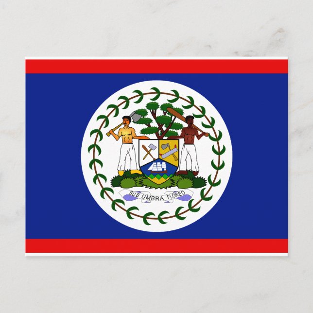 Belize-Flagge Postkarte (Vorderseite)
