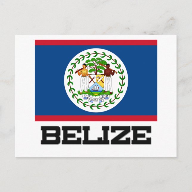 Belize-Flagge Postkarte (Vorderseite)